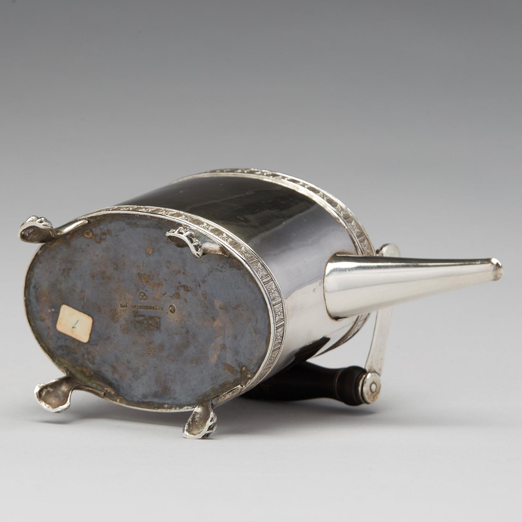 A Swedish Gustavian silver tea-pot, mark of Magnus Ljungqvist, Kristianstad 1796.