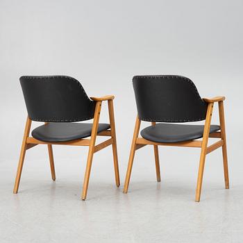 Karmstolar, ett par, 1950-tal.