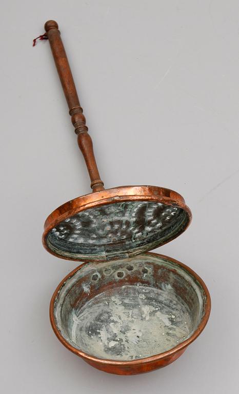 SÄNGVÄRMARE, koppar, 1800-tal.