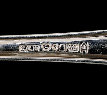 BESTICK, 54+13 delar, silver, mestadels CG Hallberg, 1900-tal. 2350 g.