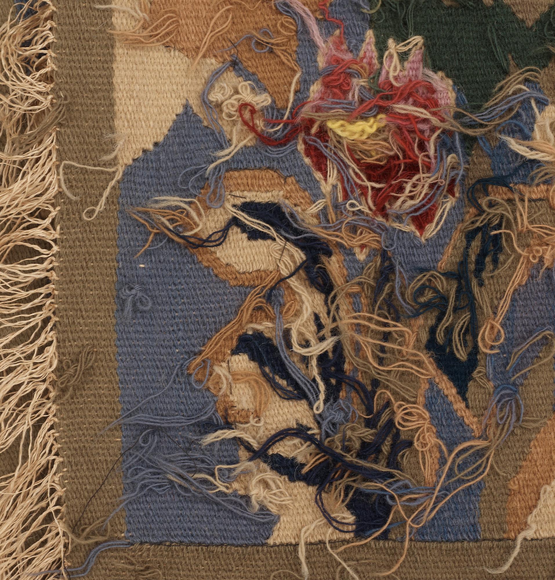 VÄVNAD, Gobelängteknik, 49 x 46,5 cm, Signerad AW (Alma Andreasson-Wenchert).