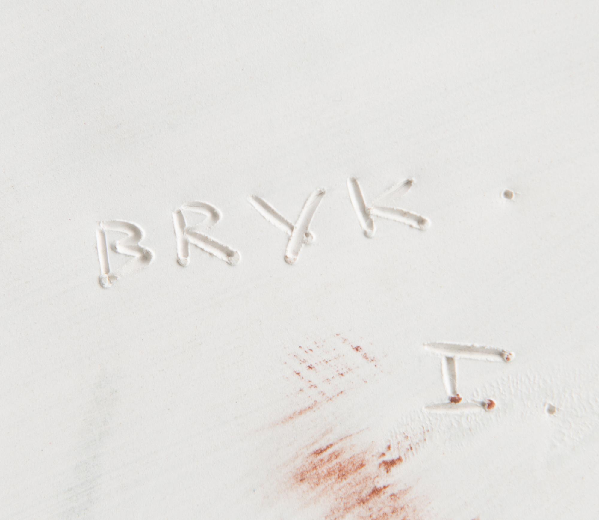 RUT BRYK, kermiikkareliefi, 2 osaa, signeeratut BRYK.