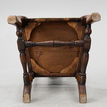 A pair of Swedish late Baroque chairs, Stockholm, mid 18th century,