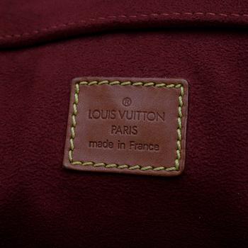 LOUIS VUITTON, a brown leather handbag.