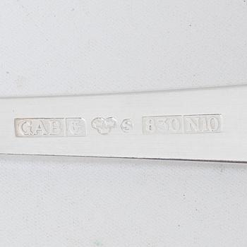 Bestickservis, 52 delar, silver, "Rosenholm", mestadels GAB, 1900-talets andra hälft.