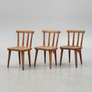 Axel Einar Hjorth, three 'Utö' pine chairs, Nordiska Kompaniet, 1930's.