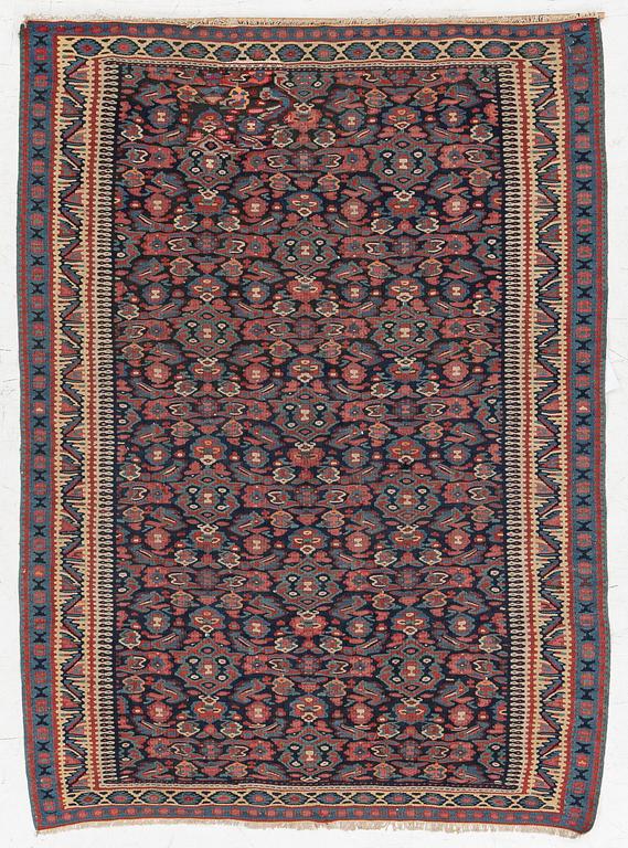 An antique Senneh kilim, West Persia, c. 149 x 11 cm.