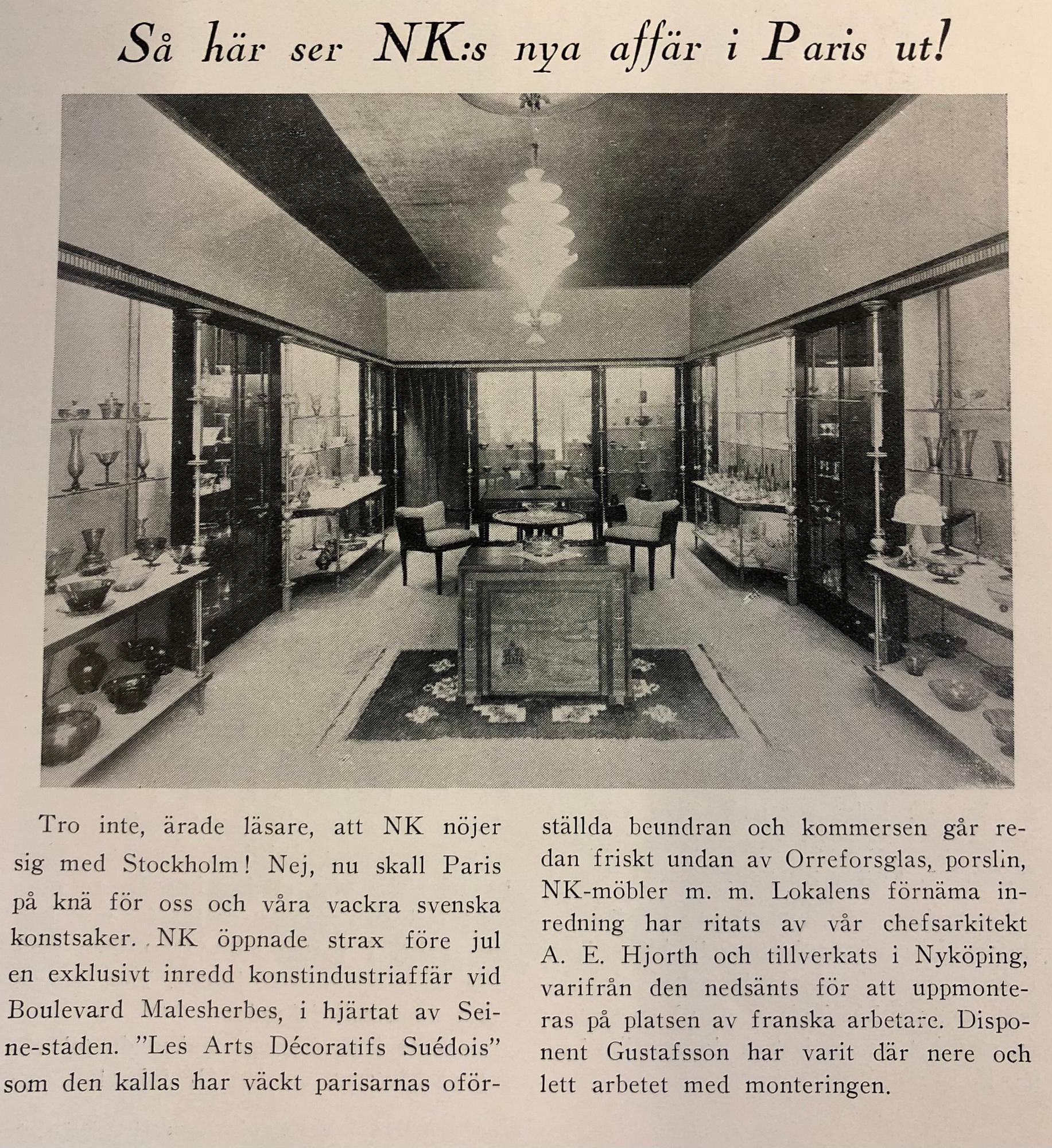 Carl Hörvik, a Swedish Grace desk, Nordiska Kompaniet, for Les Arts Décoratifs Suédois, Paris, 1928.