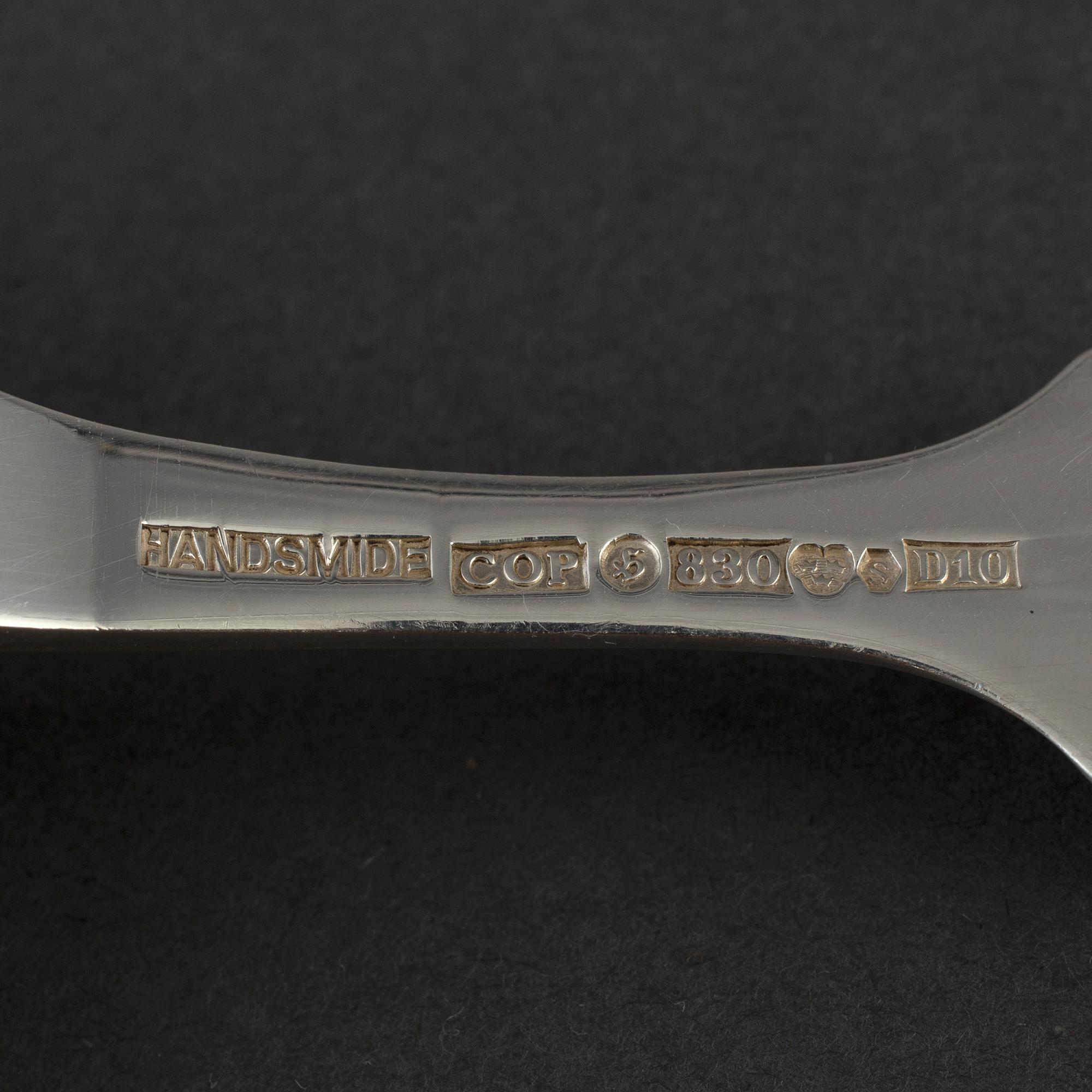 77 psc silver cutlery. Model 'Tornedal', C.O. Persson Ab, Haparanda 1978.