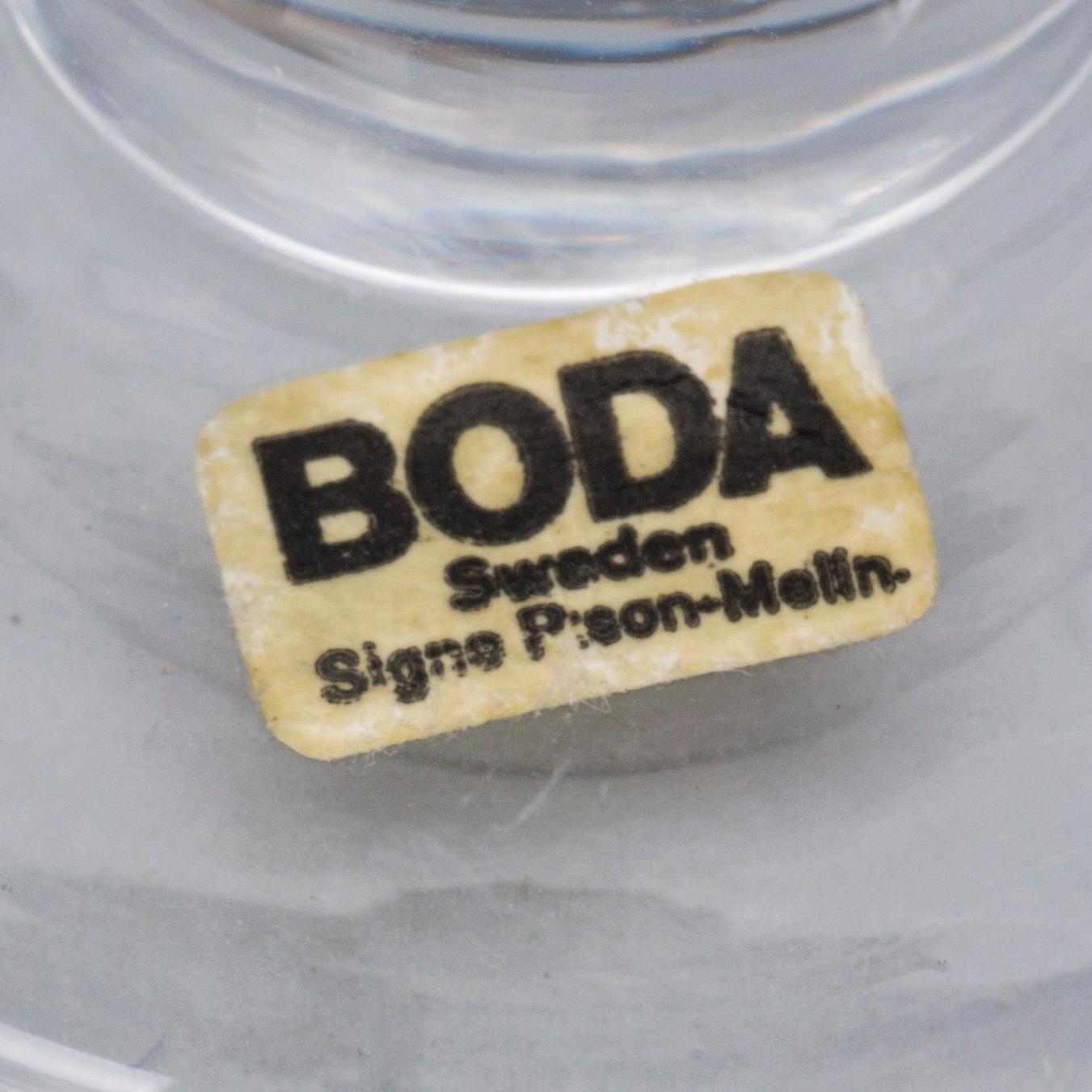 GLASSERVIS, glas, 24 st, Signe-Persson Melin "Ruben", Boda. 1900-talets andra hälft.