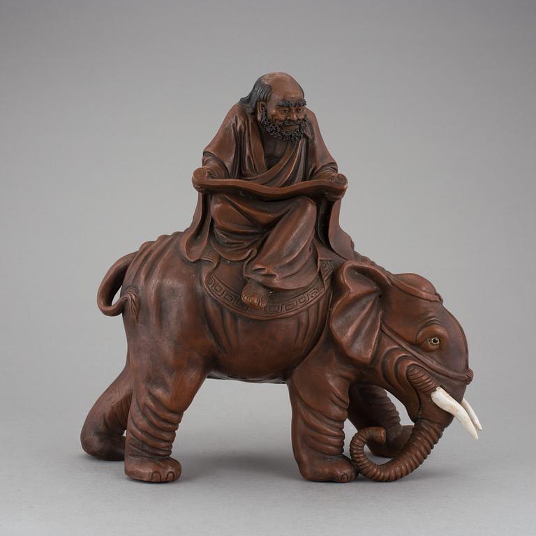 SKULPTUR, lergods, Japan, 1800/1900-tal.
