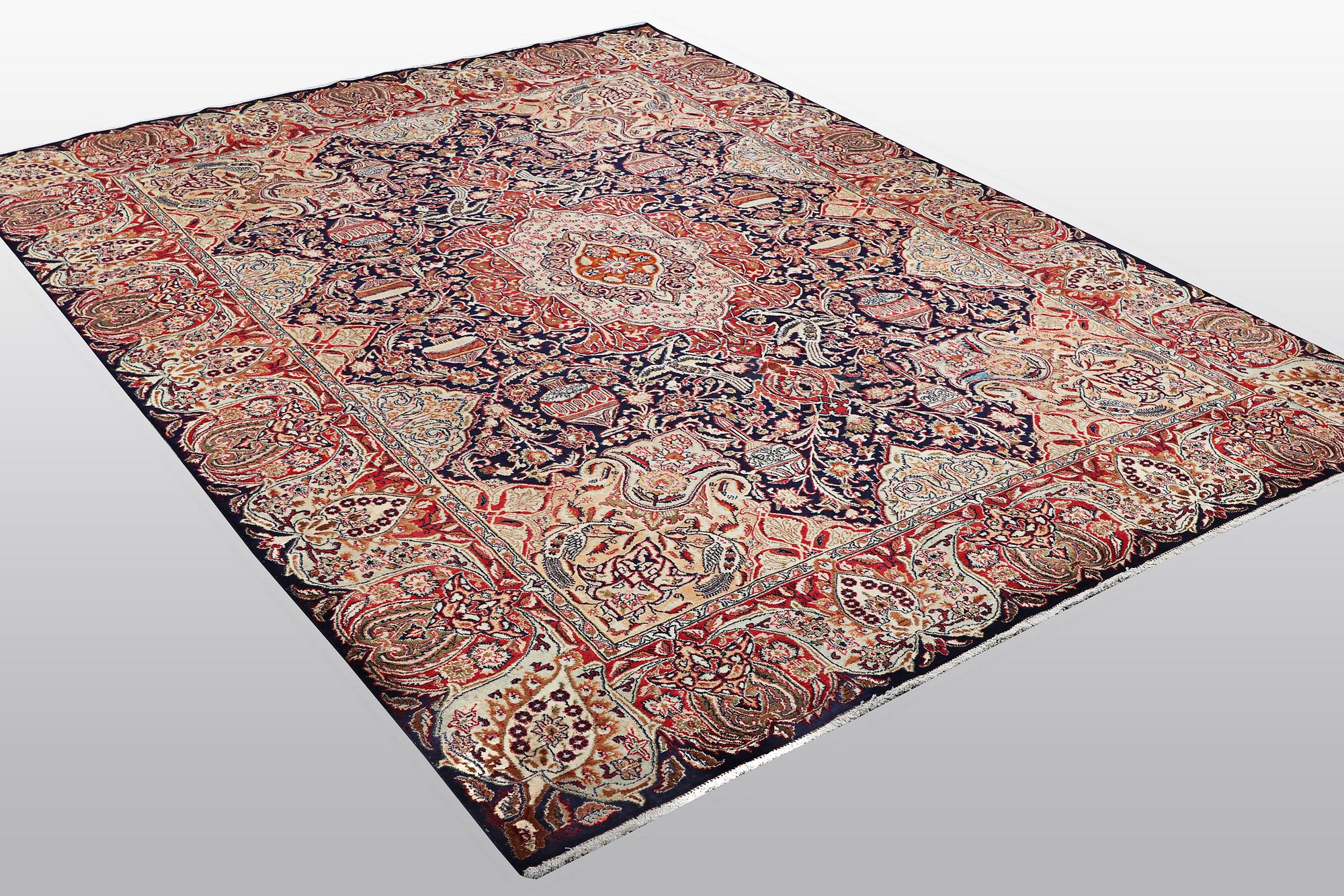 A carpet, Kashmar, ca 384 x 296 cm.