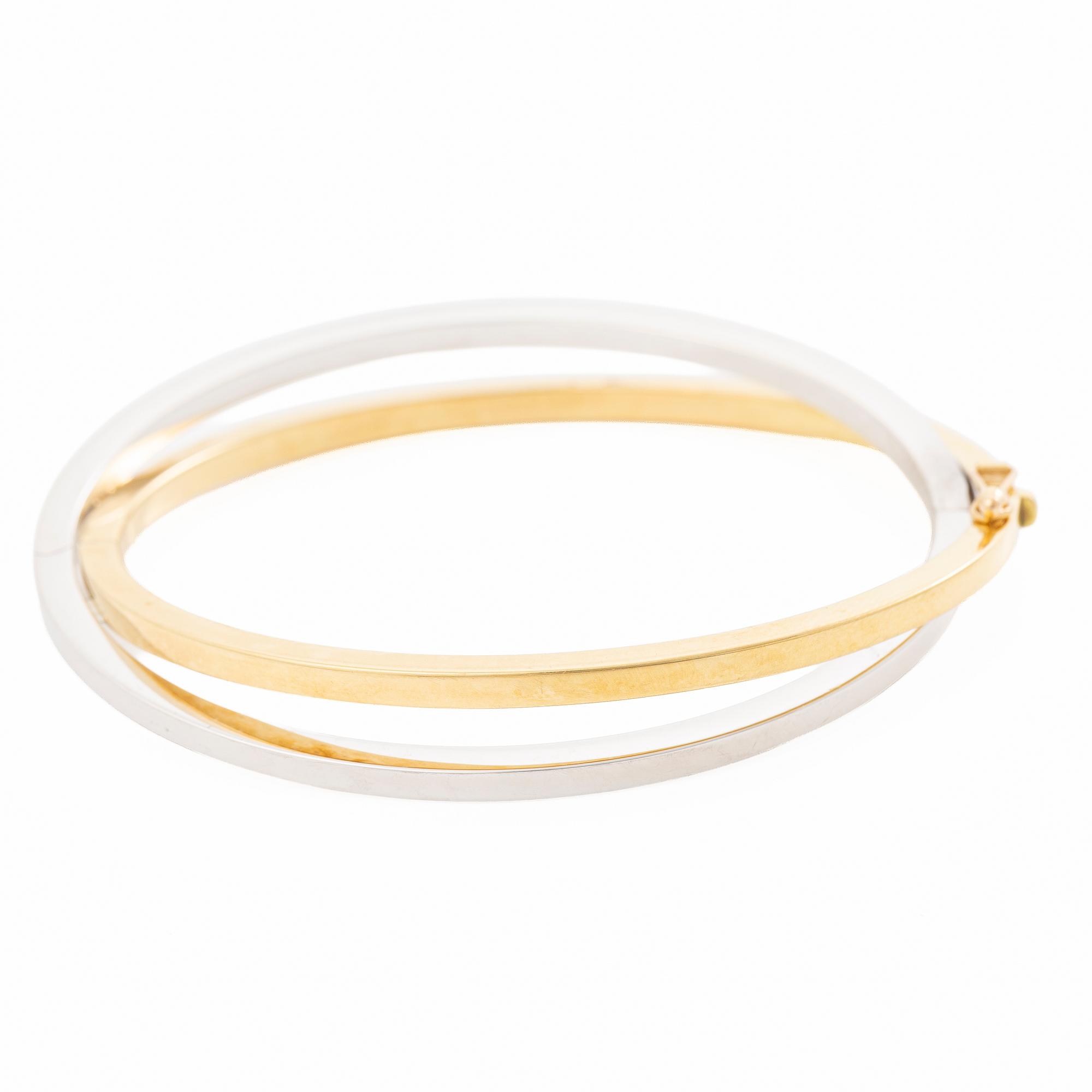 Armring 18K guld och vitguld.