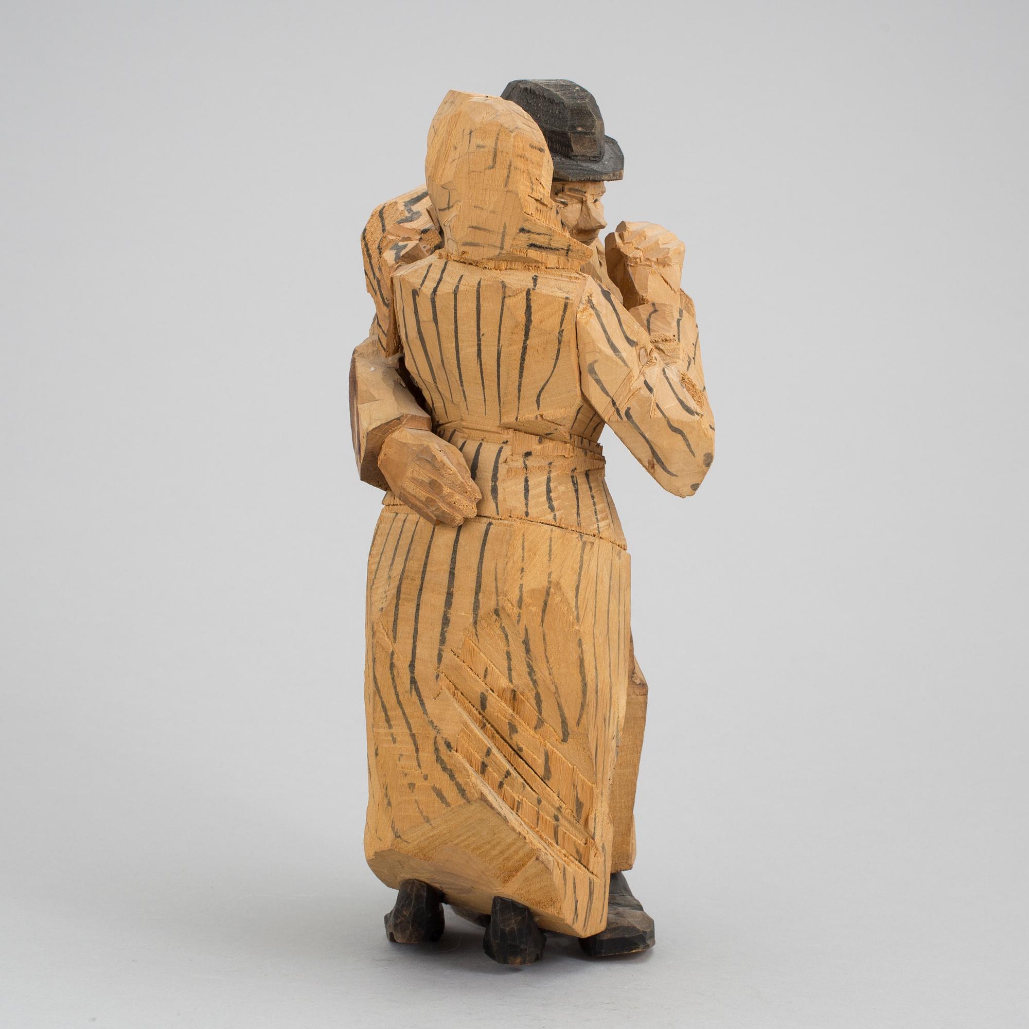 AXEL PETERSSON DÖDERHULTARN, skulptur, snidat trä, stämpelsignerad.