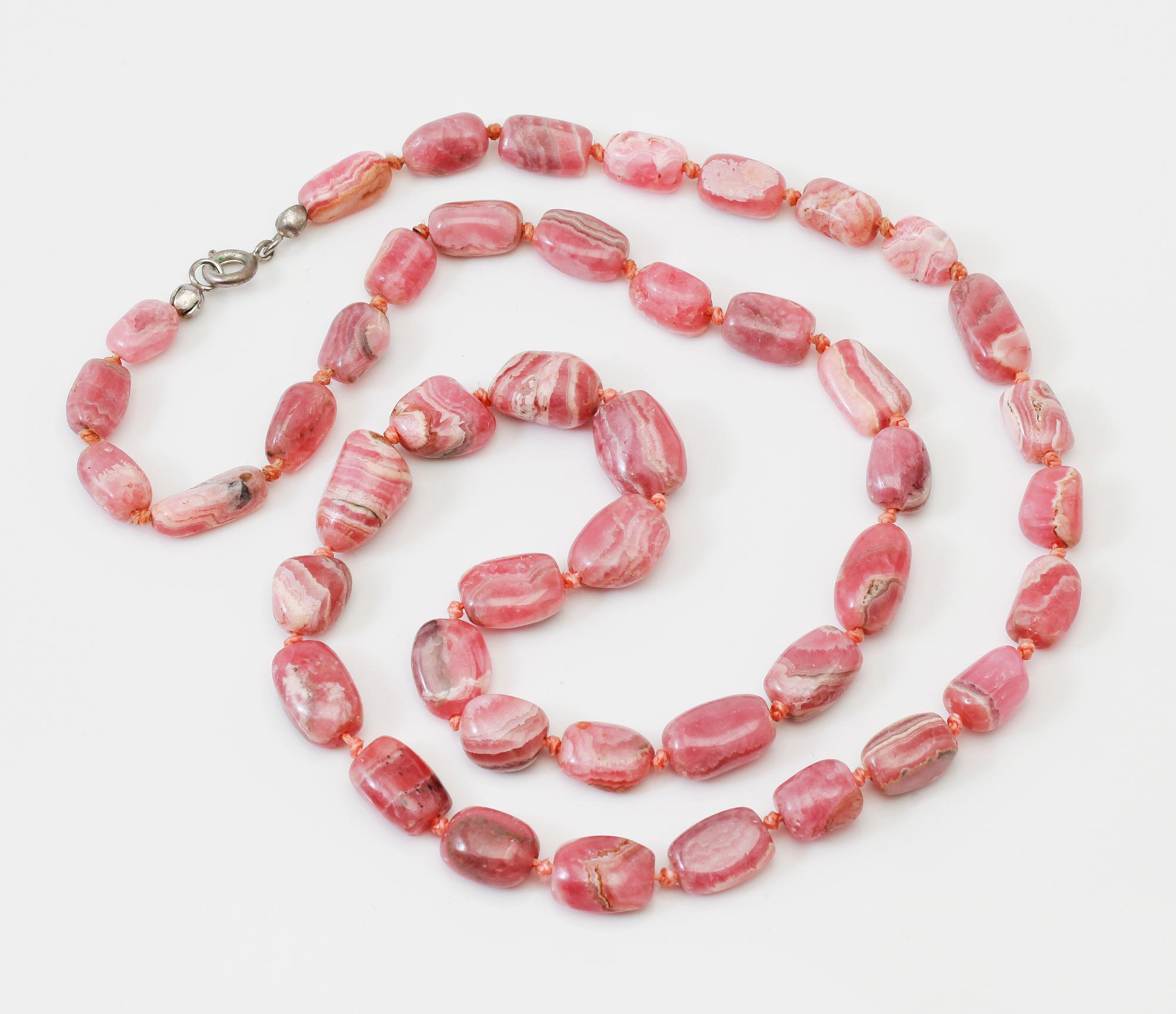 COLLIER, rodokrosit.