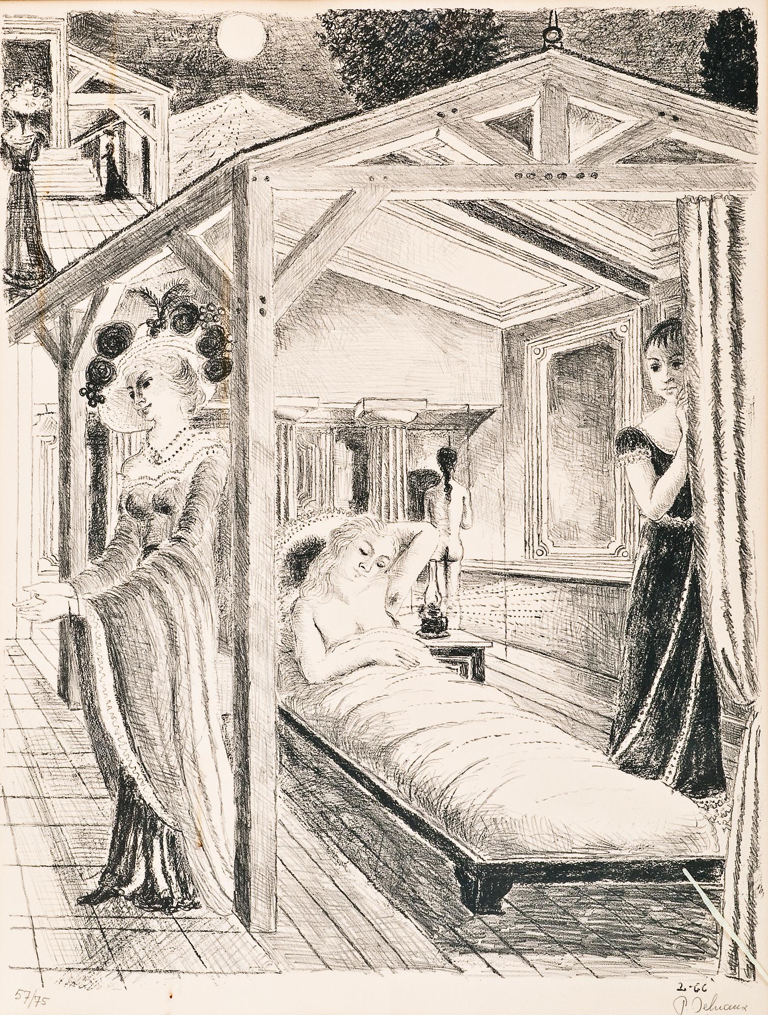 Paul Delvaux, "LA MER EST PROCHE".
