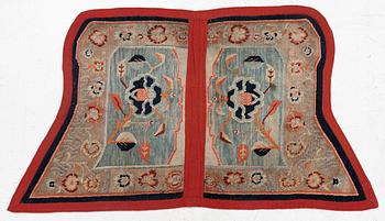 An antique Tibetia saddle blanket ca 78 x 137 cm.