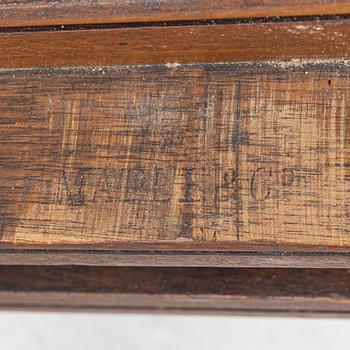 A fire screen, Maple & Co, England, circa 1900.