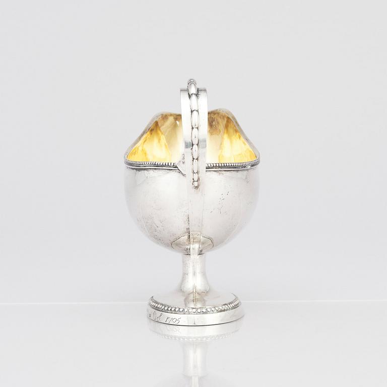 A Swedish Gustavian parcel-gilt silver cream-jug, mark of Pehr Zethelius, Stockholm 1792.