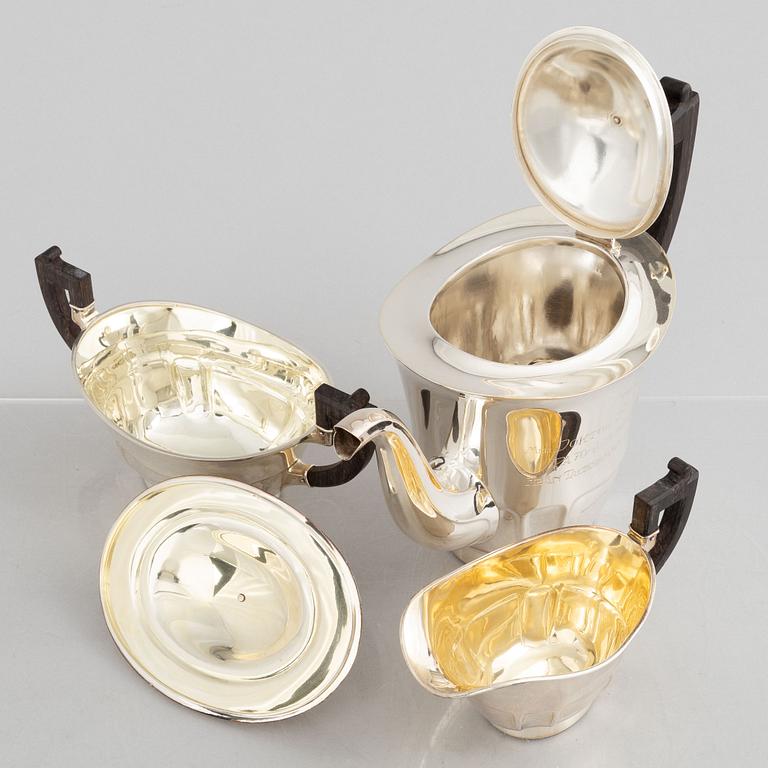 Coffee service, 3 pieces, silver. GAB, Stockholm 1920.