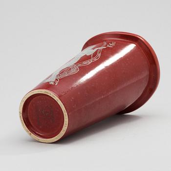 A Wilhelm Kåge 'Argenta' stoneware vase, Gustavsberg 1957.