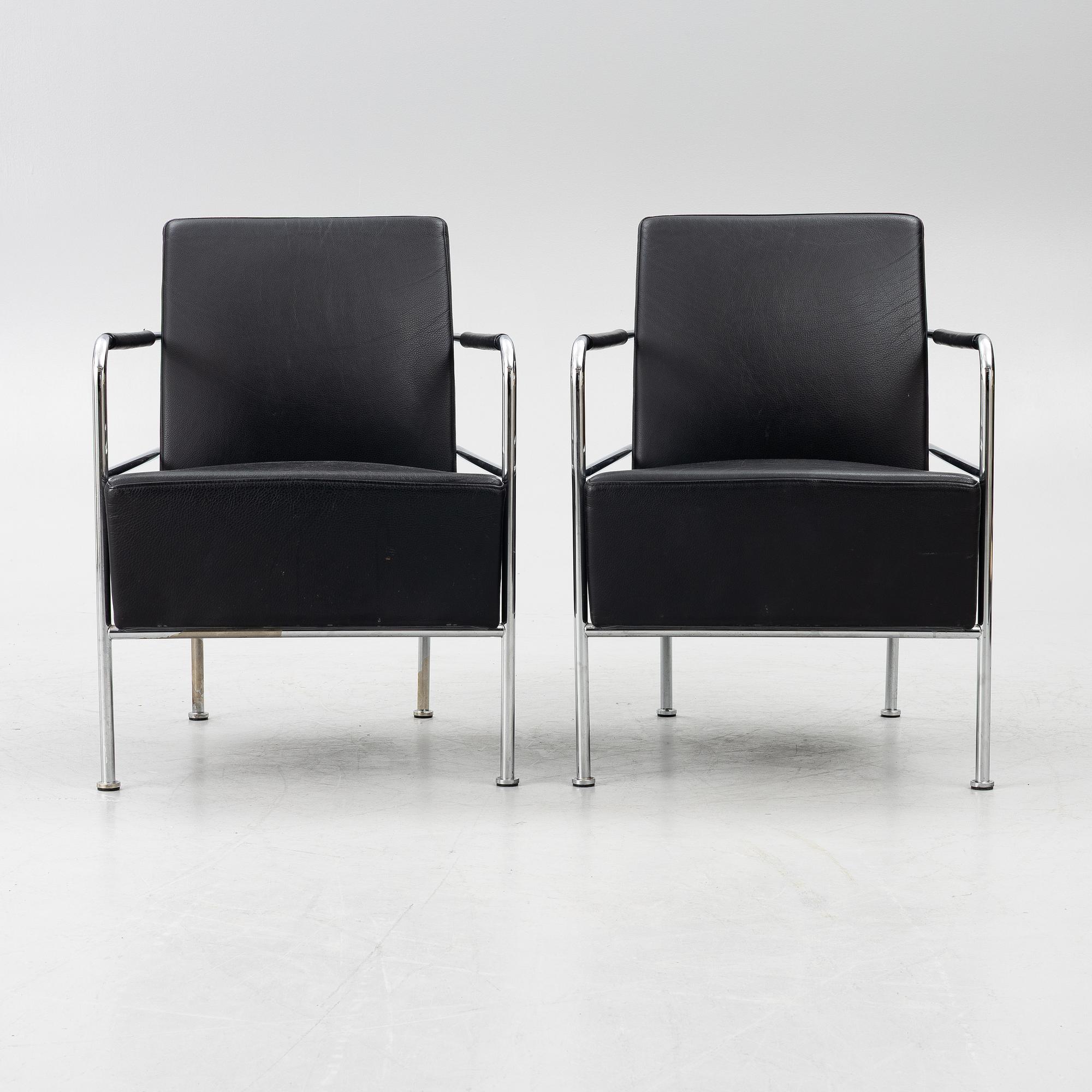 Gunilla Allard, a pair of 'Cinema' armchairs, Lammhults, Sweden.