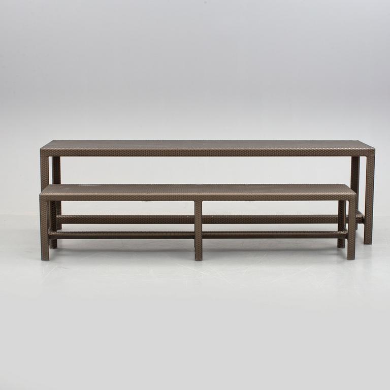 TRÄDGÅRDSMÖBLEMANG, 7 delar, bla "Lounge", Frank Ligthart, Dedon.