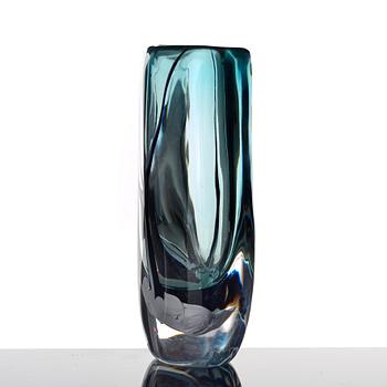 Vicke Lindstrand, a "Winter" glass vase, Kosta, Sweden 1950's.