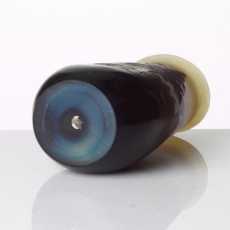 Emile Gallé, an Art Nouveau cameo glass vase, Nancy, France.
