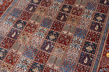 Rug, Moud, part silk, approx. 290 x 195 cm.