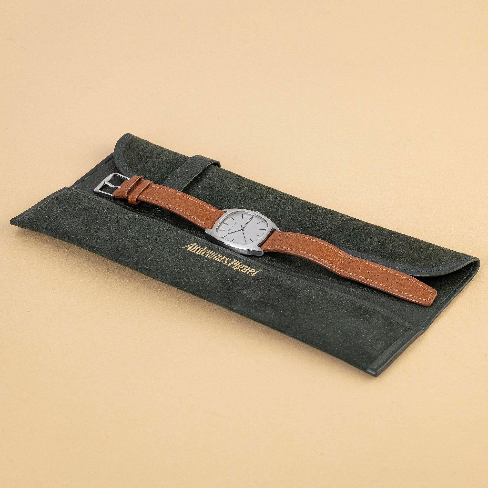 Audemars Piguet, "Tonneau", "Steel Case", ca 1973.