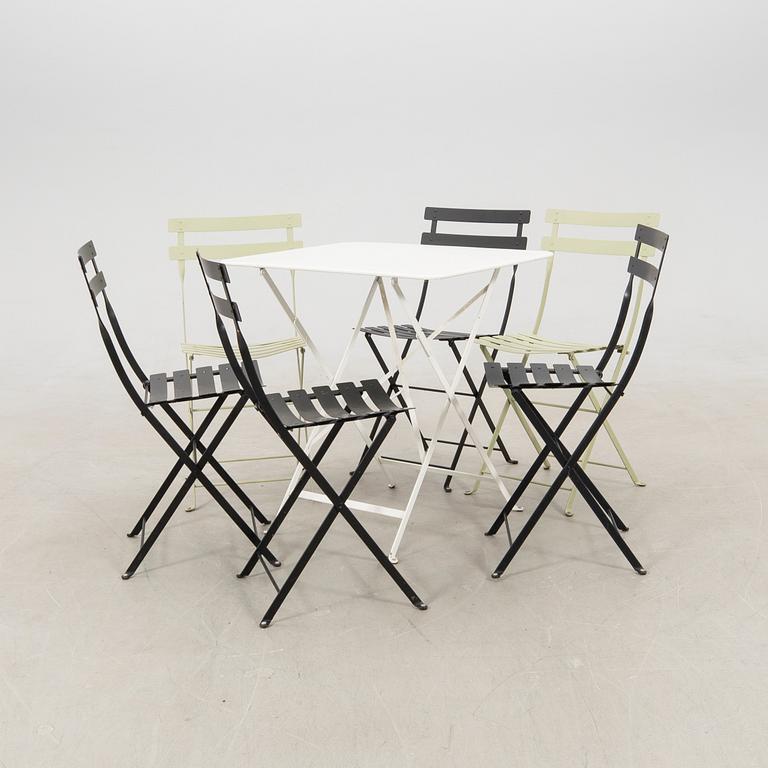 Garden chairs 6 pcs and table "Arc en ciel" Emu and Fermob France 2000s.