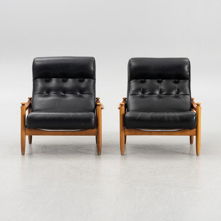 Armchairs, a pair, Sweden, 1960s/70s.