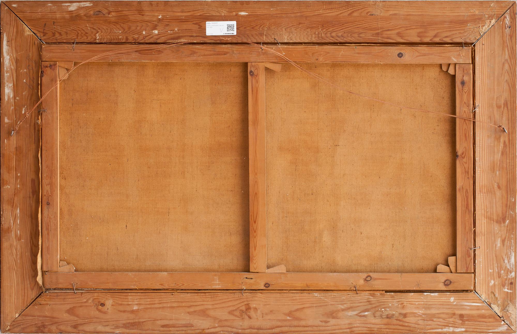 OKÄND KONSTNÄR, olja på duk, 1800/1900-tal. Sign Sten Lundmark.