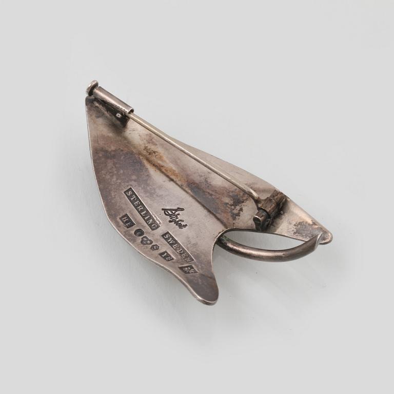 BROSCH, sterlingsilver, Stigbert för Engelbert, Stockholm, 1949. Vikt 6,7 gram.