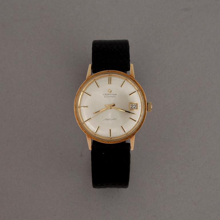 ARMBANDSUR, 18 k guld, Certina New Art, automatic, 1900-talets tredje kvartal.