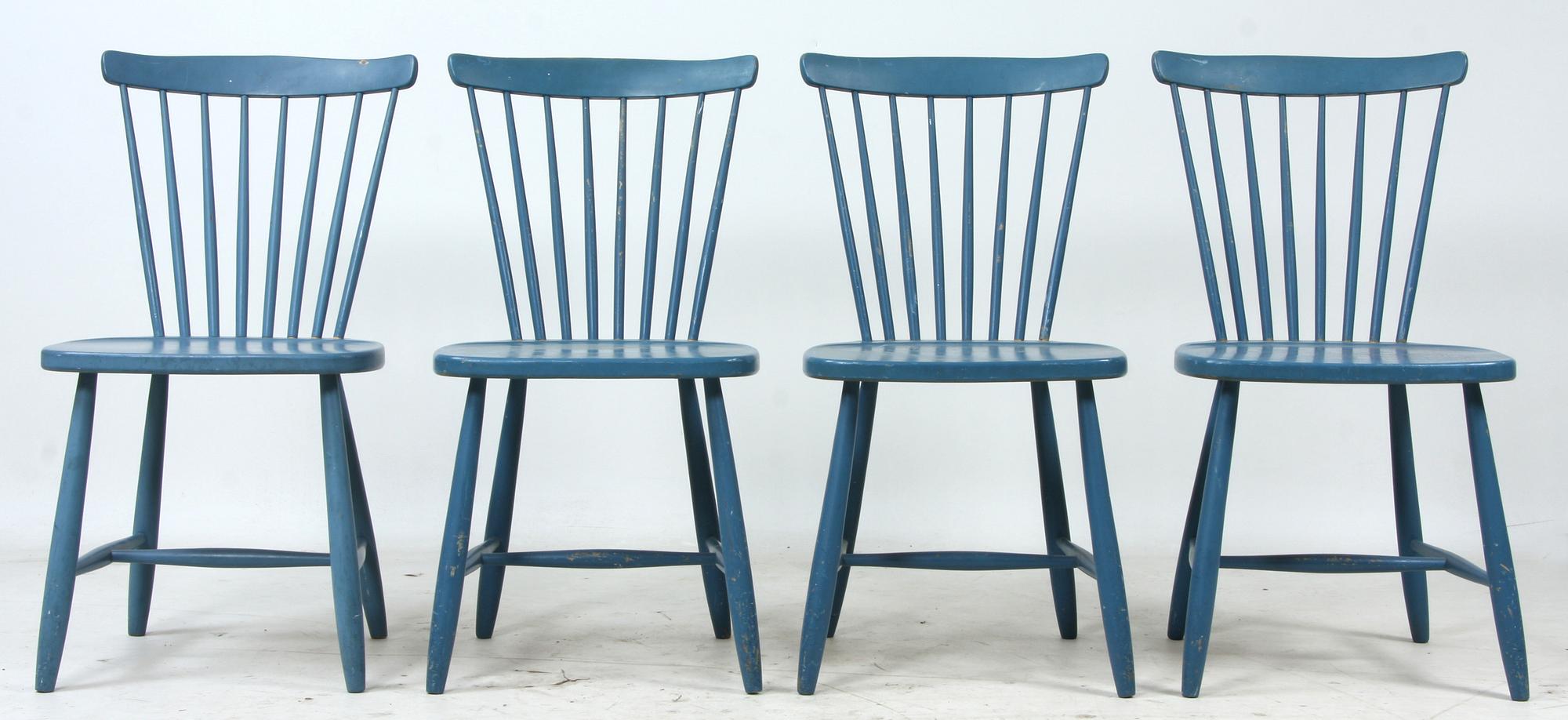 STOLAR, 4 st, "Haga 210", Sven Erik Fryklund, Hagafors Stolfabrik AB, omkring 1950.