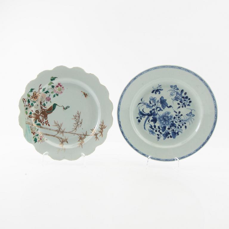 Plates 2 pcs. China, 18th century, porcelain.