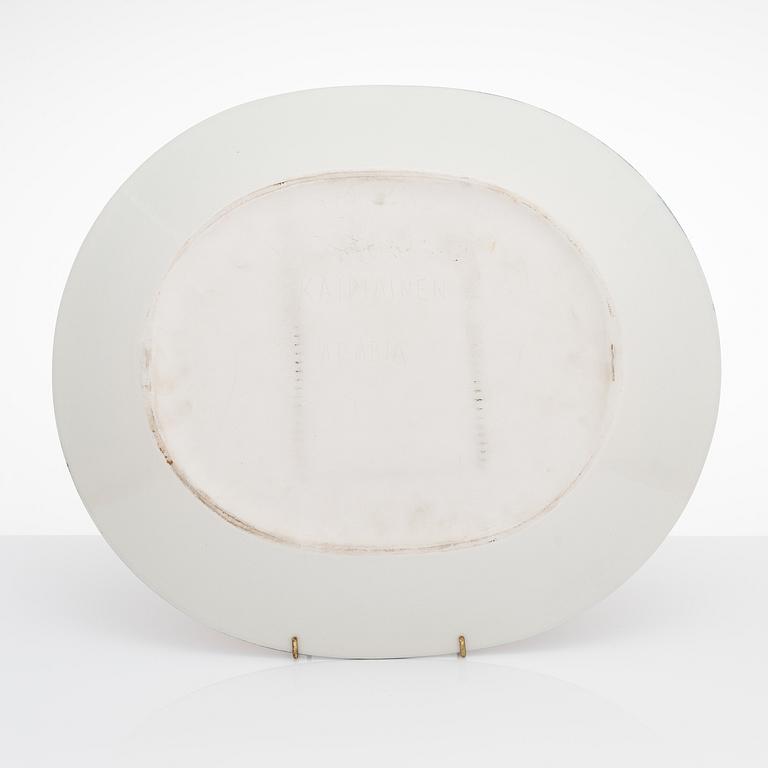 BIRGER KAIPIAINEN, a stoneware decorative dish signed Kaipiainen Arabia.