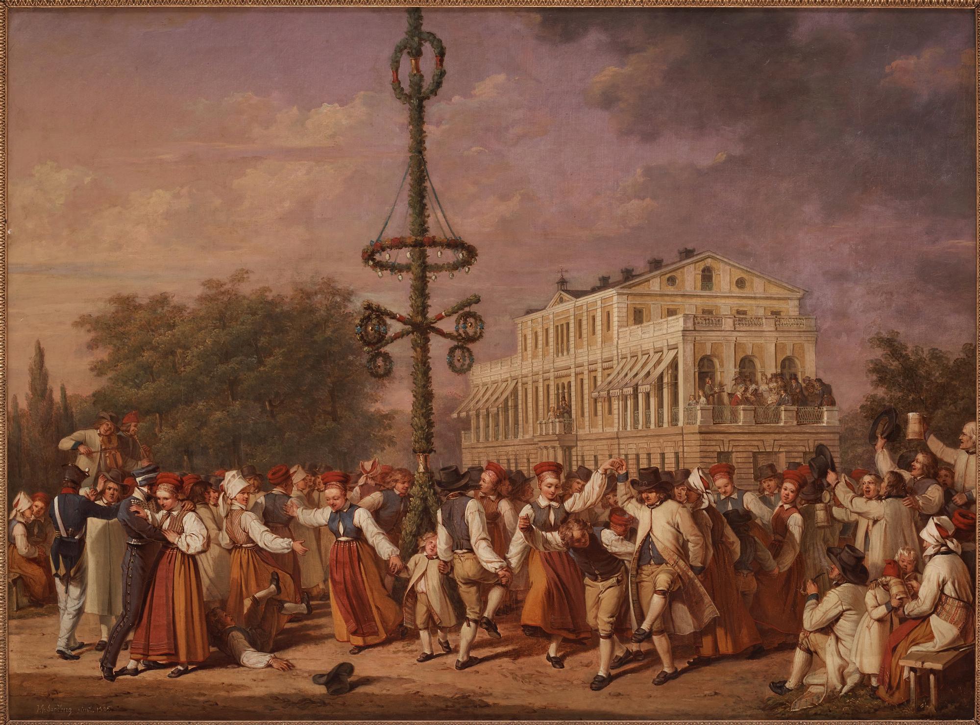 Johan Gustaf Sandberg, ”Midsommardans på Säfstaholm 1825”.