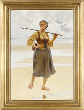 AUGUST HAGBORG, olja på duk, signerad.