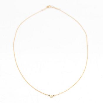 Tiffany & Co, Elsa Peretti, halsband, 18K guld och diamant ca 0.05 ct.