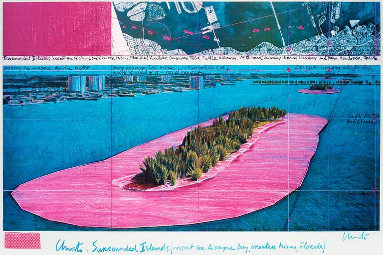 Christo & Jeanne-Claude, "Surrounded Islands, Biscayne Bay, Miami, Florida".