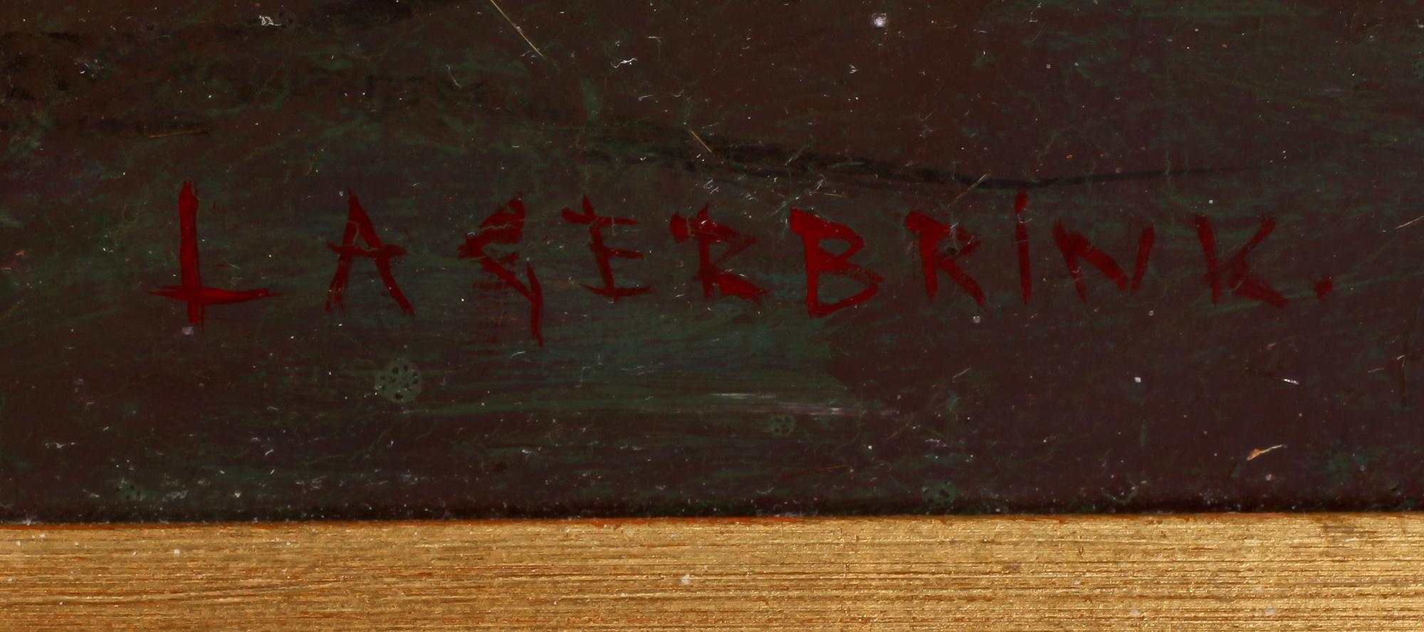 HARIES LAGERBRINK, olja på pannå, signerad.
