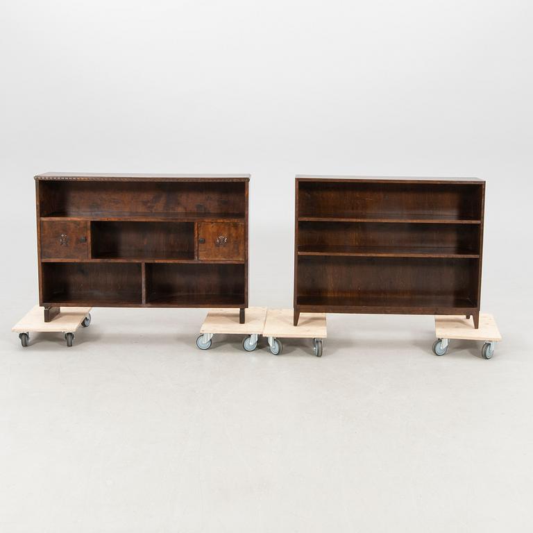 Bookshelves, 2 pcs from the 1930s/40s.