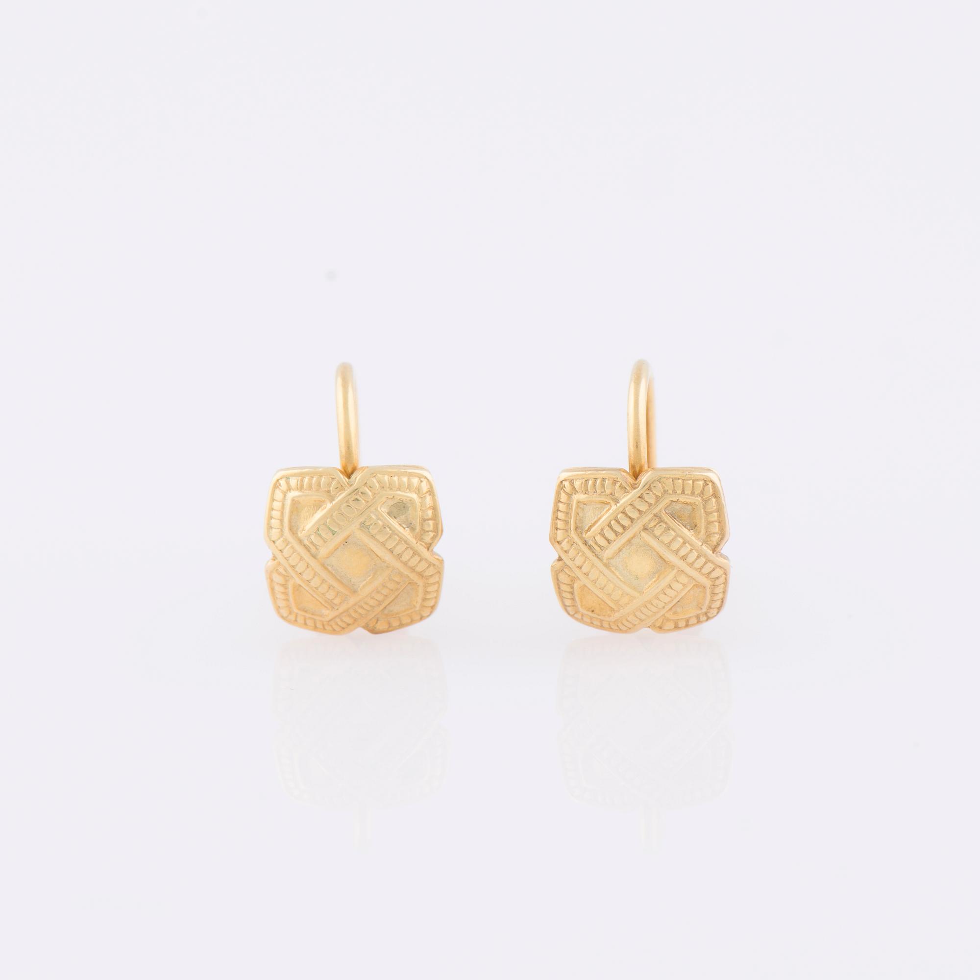 ÖRHÄNGEN, 14K guld, Kalevala Koru. Vikt 3,5 g.