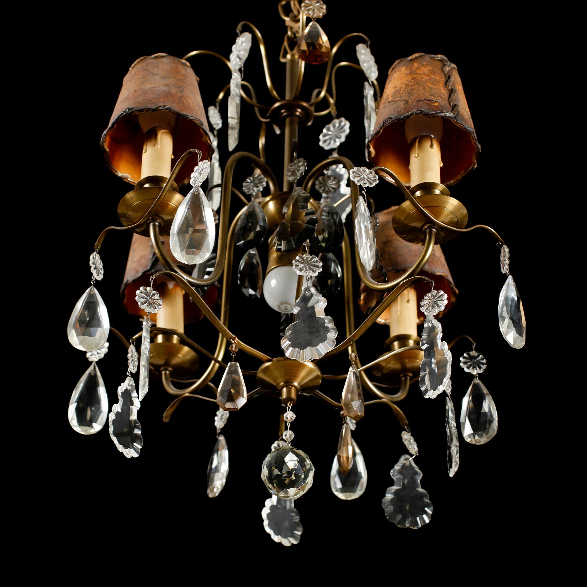 LJUSKRONA, barockstil, 1900-talets mitt, höjd 67 cm.