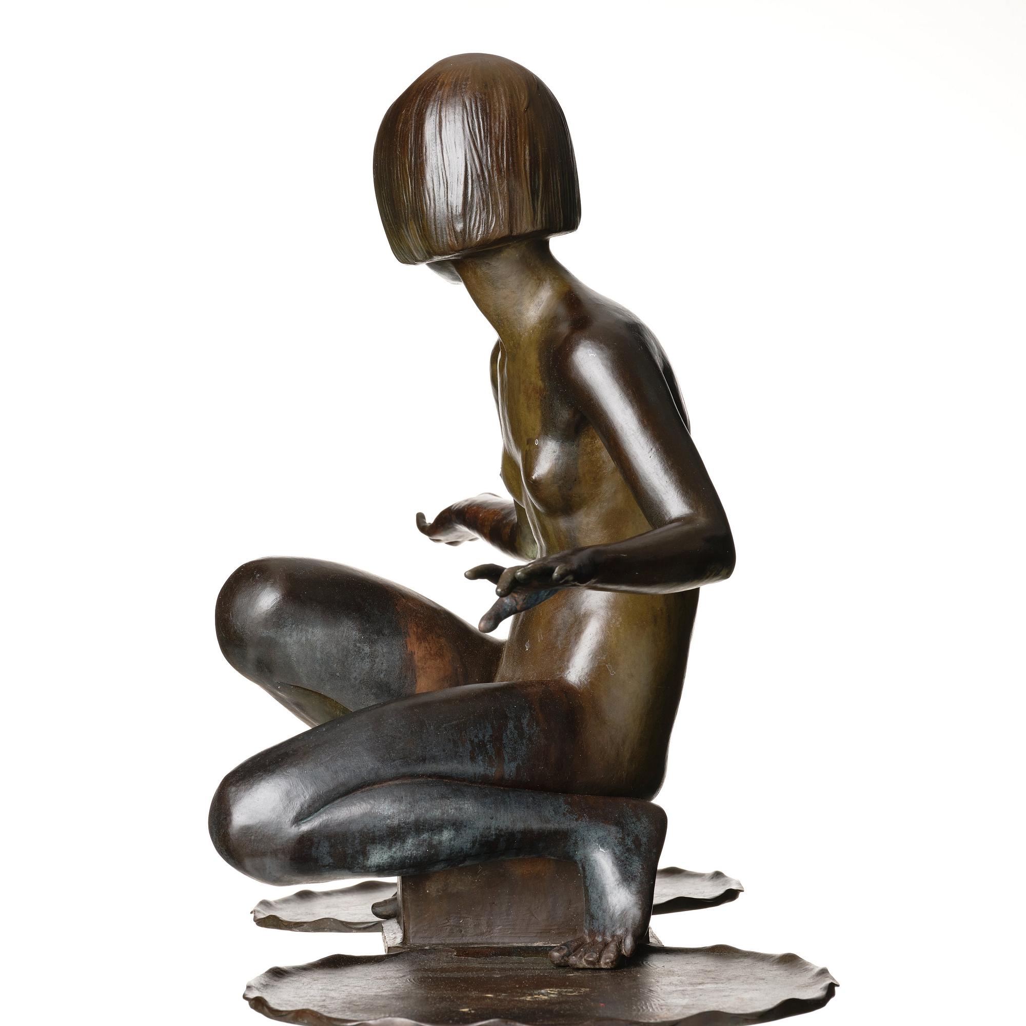 Tore Strindberg, "Flicka med fågelbad" (Girl with birdbath).