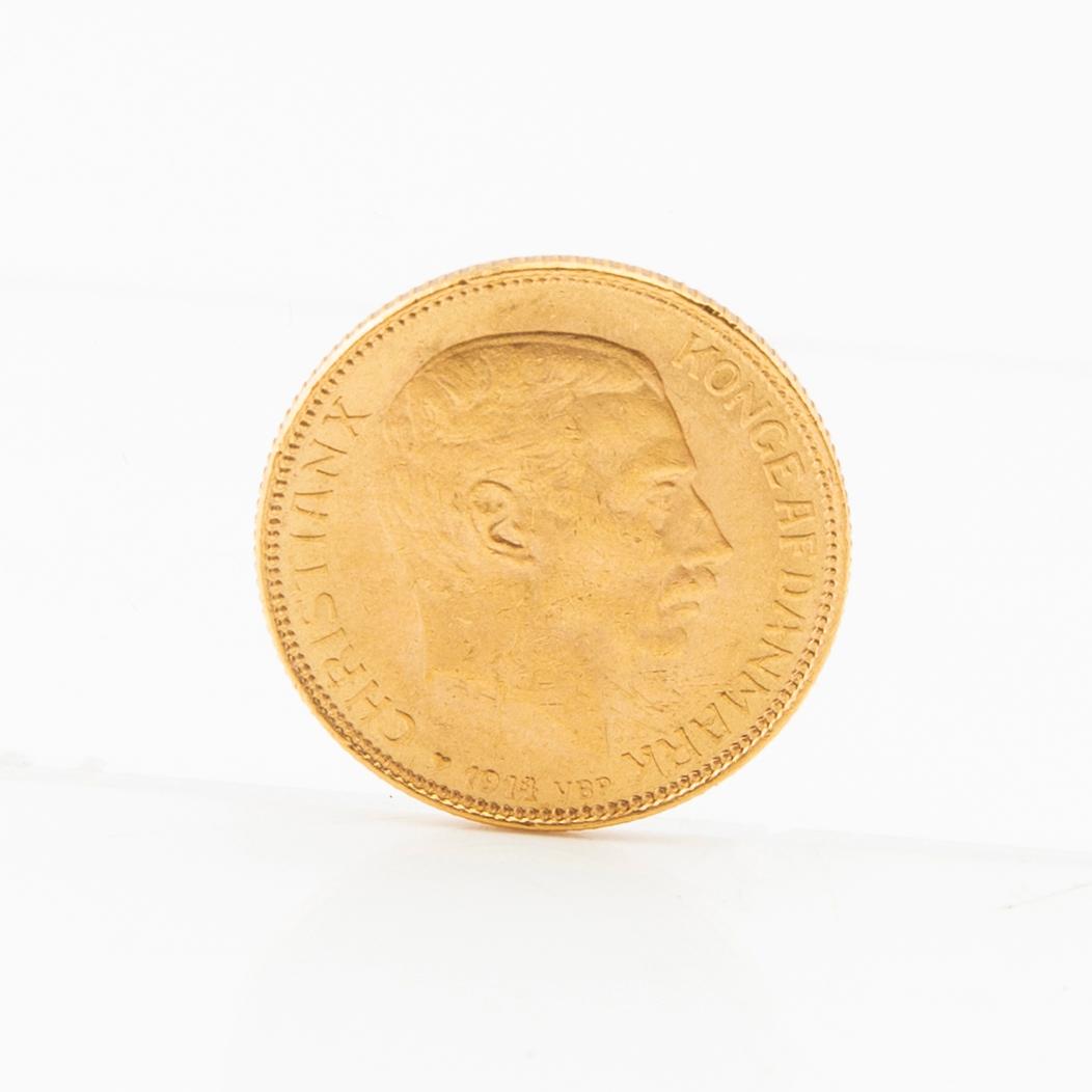 Gold coin 20 kroner 1914 Denmark Christian X.