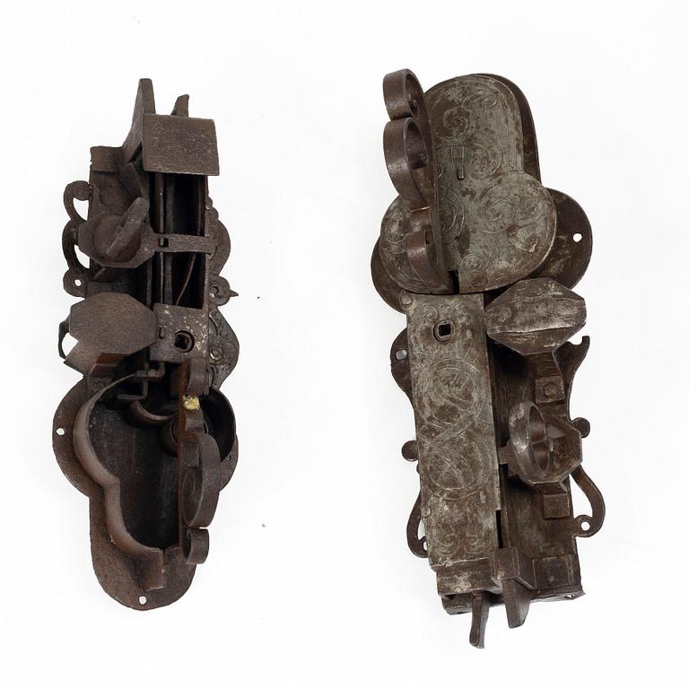 Two locks, 18th Century.